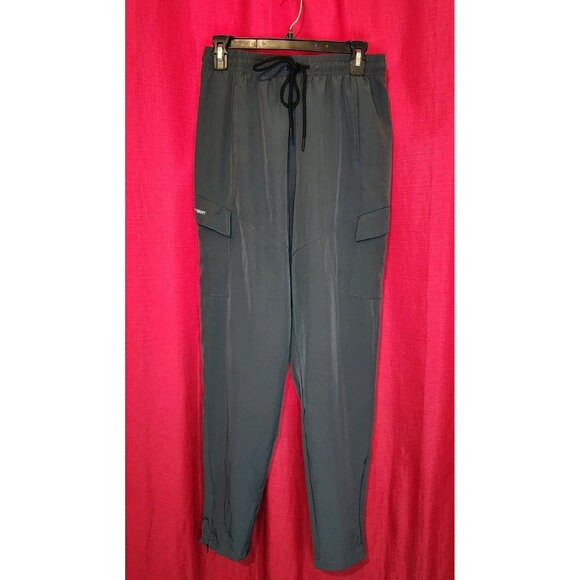 Men's Jogger Pants Pockets Side Zips Grey Size Medium - Picture 1 of 14